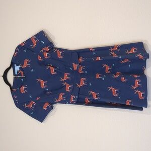 Draper James Blue Deer Print Dress Size 8